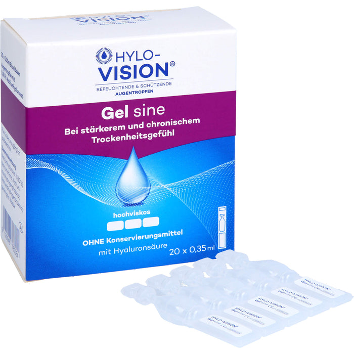 Hylo-Vision Gel sine Augentropfen, 20 pcs. Ampoules