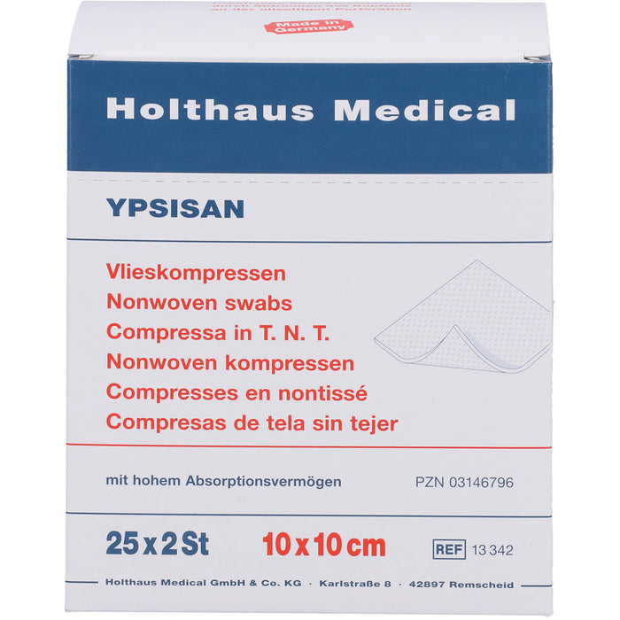 Holthaus Medical Ypsisan Vlieskompressen 10 x 10 cm steril, 50 pcs. Compresses