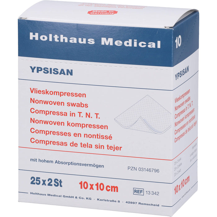 Holthaus Medical Ypsisan Vlieskompressen 10 x 10 cm steril, 50 pc Compresses