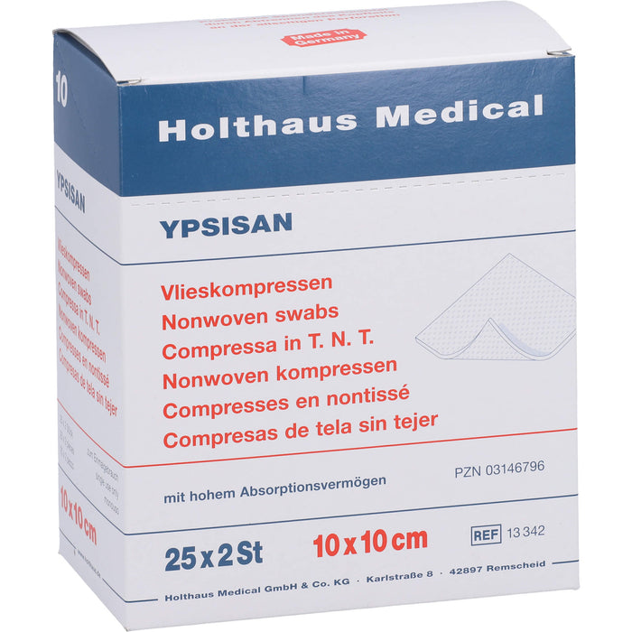 Holthaus Medical Ypsisan Vlieskompressen 10 x 10 cm steril, 50 pcs. Compresses