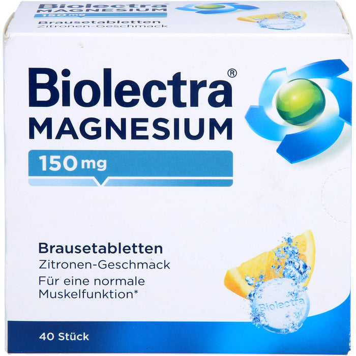 Biolectra Magnesium 150 mg Brausetabletten Zitronengeschmack, 40 pcs. Tablets