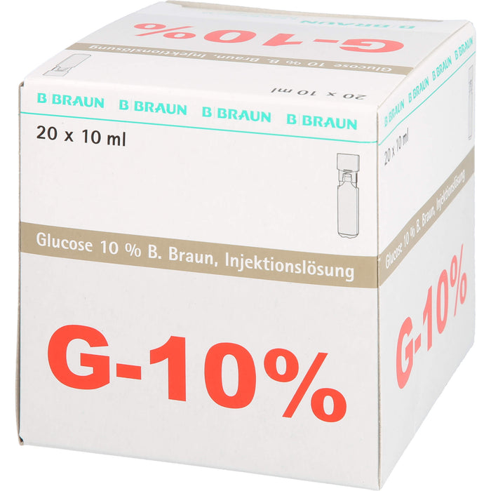 Glucose 10 % B. Braun Injektionslösung, Mini Plasco connect, 20X10 ml ILO