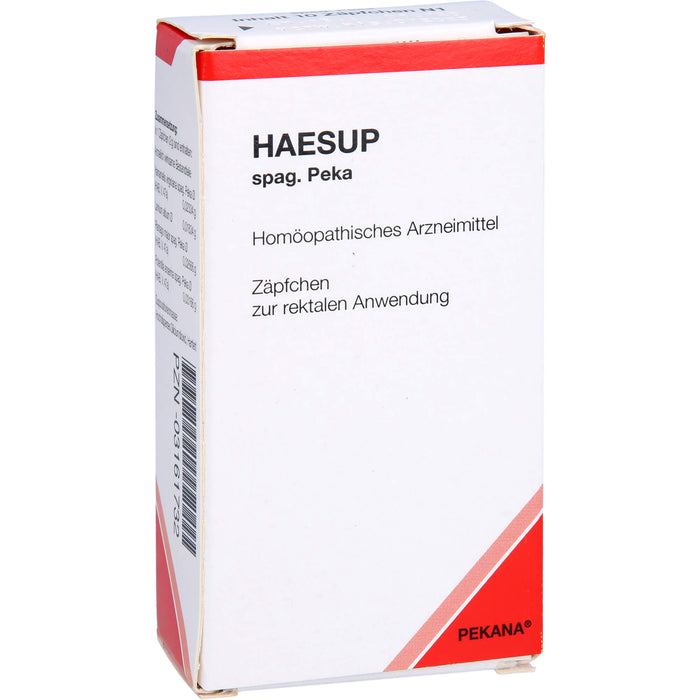 Haesup spag. Peka Supp., 10 pcs. Suppositories