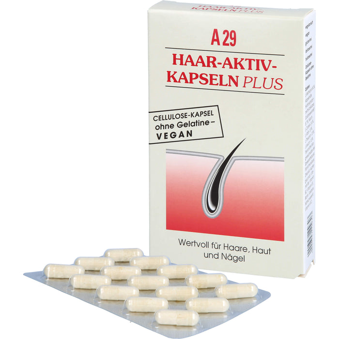 A29 Haar-Aktiv-Kapseln plus wertvoll für Haare, Haut und Nägel, 30 pcs. Capsules