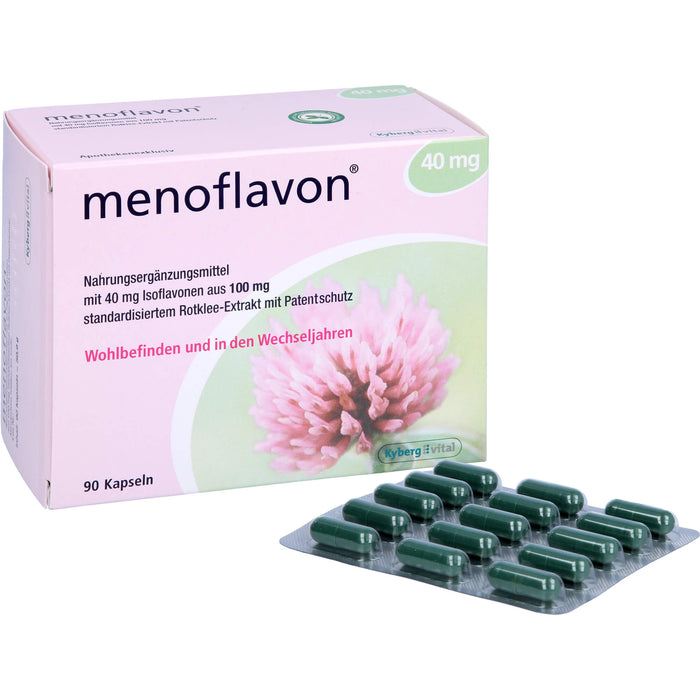 Menoflavon 40 mg Kapseln für Wohlbefinden und in den Wechseljahren, 90 pcs. Capsules