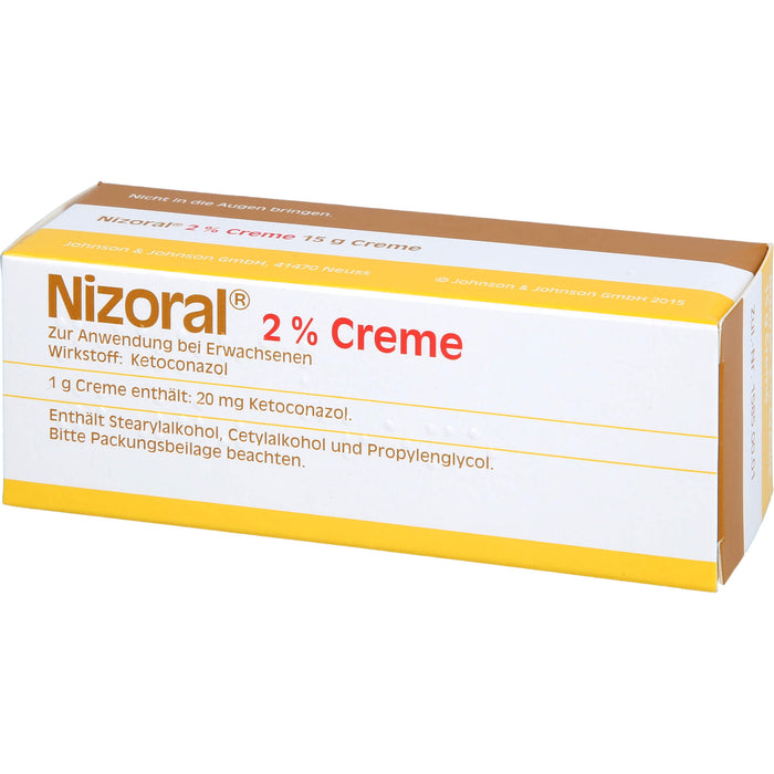 Nizoral 2 % Creme bei Pilzinfektionen der Haut, 15 g Crème