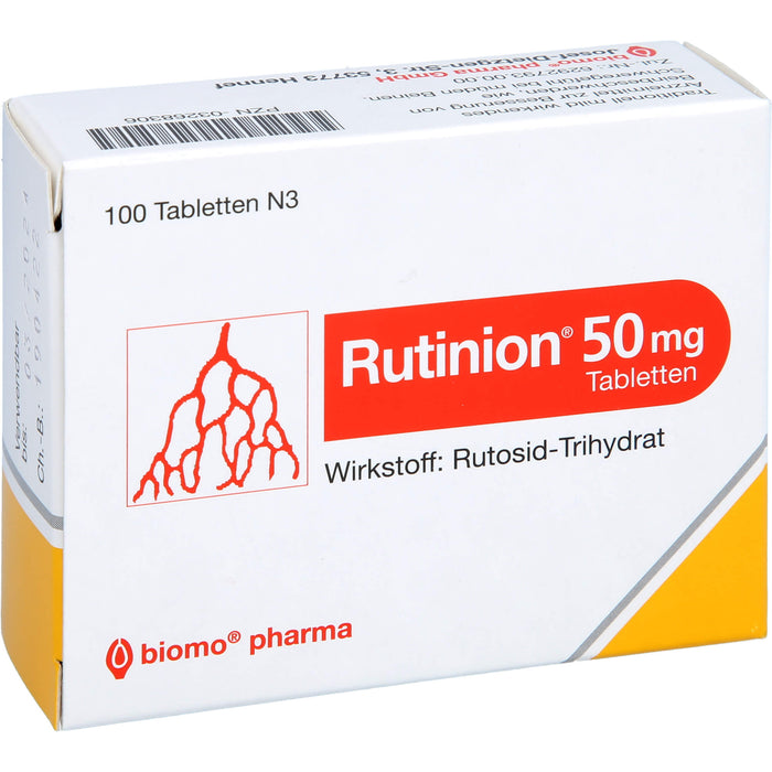 Rutinion 50 mg Tabletten zur Besserung von Beschwerden in den Beinen, 100 St. Tabletten