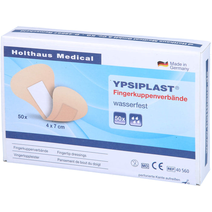 YPSIPLAST Fingerkuppenverband, wasserfest 4 cm x 7 cm, 50 pc Pansement