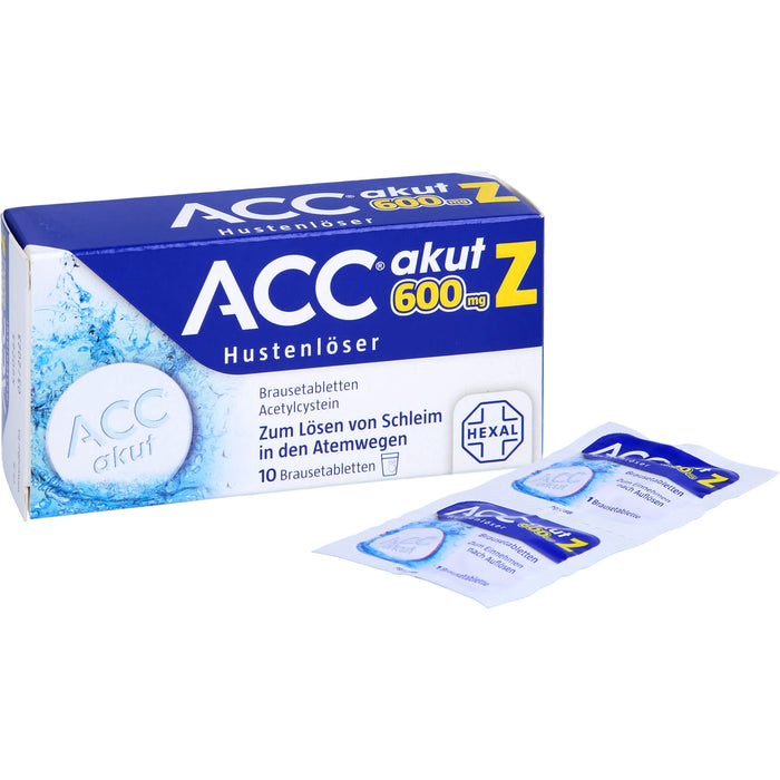 ACC akut 600 mg Z Hustenlöser Brausetabletten, 10 pc Tablettes