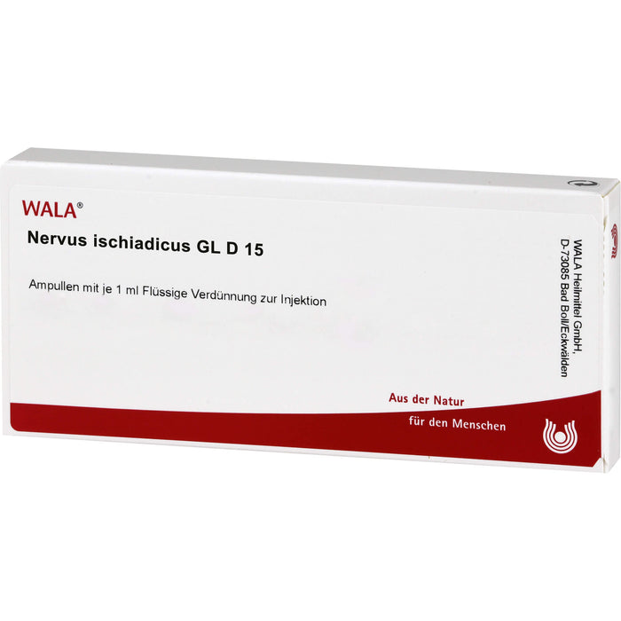 WALA Nervus ischiadicus Gl D15 flüssige Verdünnung, 10 pc Ampoules