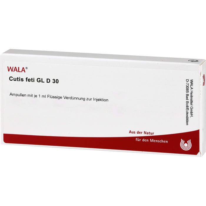 Cutis feti Gl D30 Wala Ampullen, 10X1 ml AMP