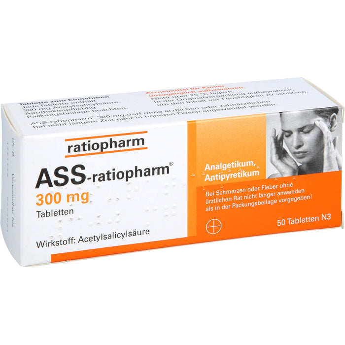 ASS-ratiopharm 300 mg Tabletten, 50 St. Tabletten