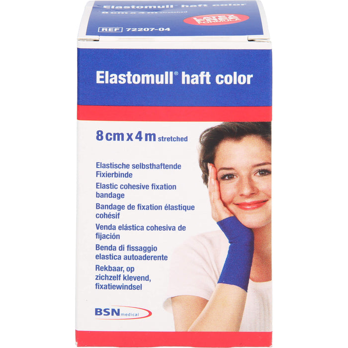 Elastomull haft 4mx8cm color blau, 1 pcs. Bandage