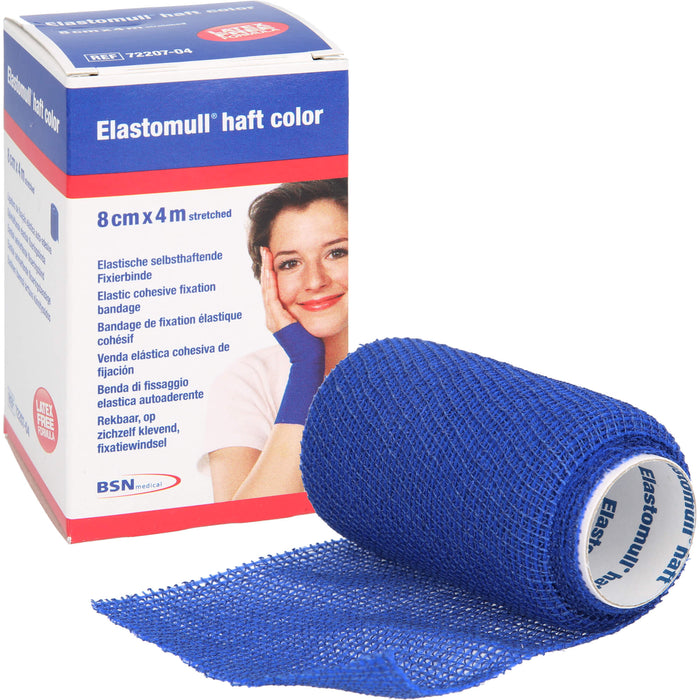 Elastomull haft 4mx8cm color blau, 1 pcs. Bandage