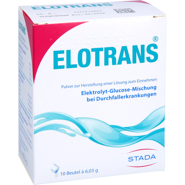 ELOTRANS Elektrolyt-Glucose-Mischung bei Durchfallerkrankungen, 10 pcs. Sachets