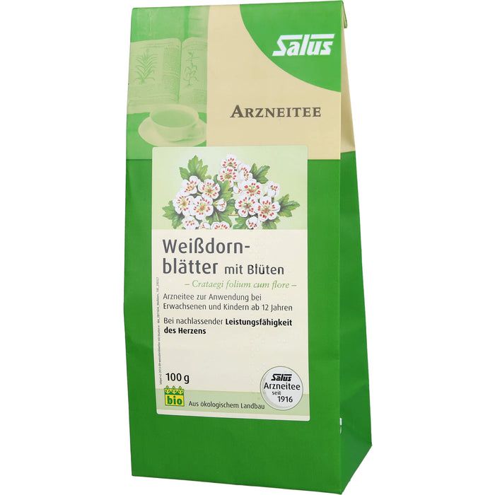 Weissdornblätter mit Blüten Arzneitee bio Salus, 100 g TEE