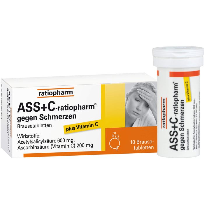 ASS + C-ratiopharm gegen Schmerzen Brausetabletten, 10 pc Tablettes