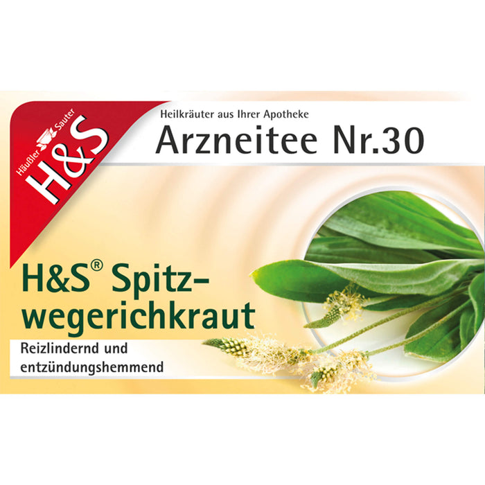 H&S Spitzwegerichkraut Nr. 30 reizlindernd und entzünungshemmend, 20 pcs. Filter bag