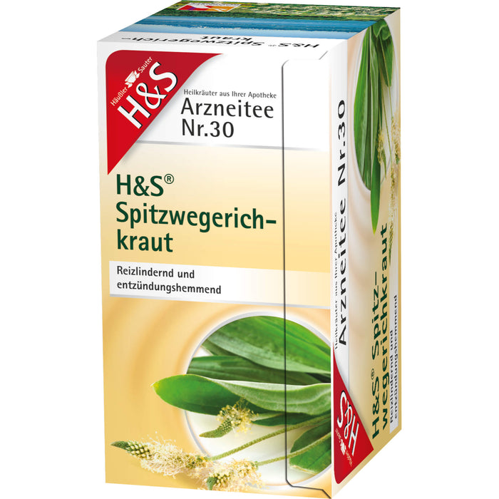 H&S Spitzwegerichkraut Nr. 30 reizlindernd und entzünungshemmend, 20 pcs. Filter bag