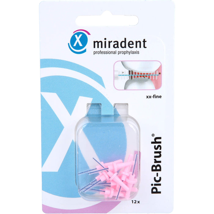 miradent Pic-Brush Ersatz-Interdentalbürsten pink xx-fine 1,6 mm, 12 pc Brosses interdentaires