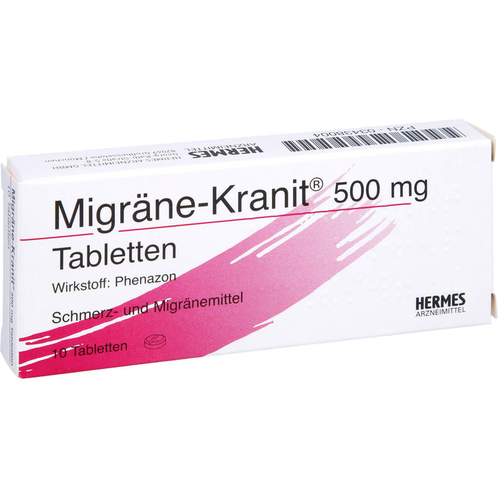 Migräne-Kranit 500 mg Tabletten Schmerz- und Migränemittel, 10 St. Tabletten