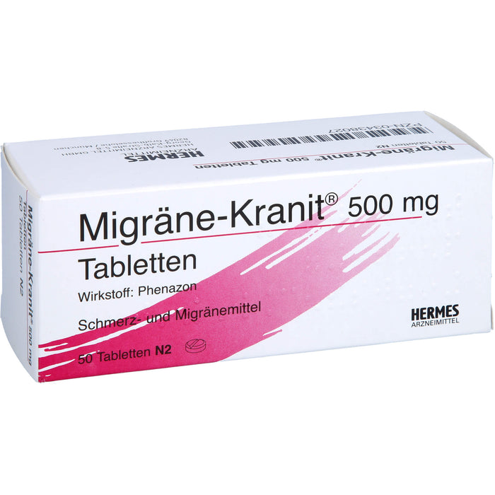 Migräne-Kranit 500 mg Tabletten, 50 pc Tablettes