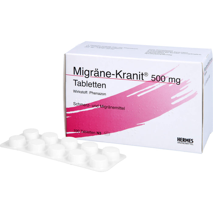 Migräne-Kranit 500 mg Tabletten, 100 pc Tablettes