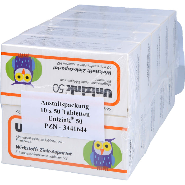 Unizink 50 Tabletten, 10X50 St TMR