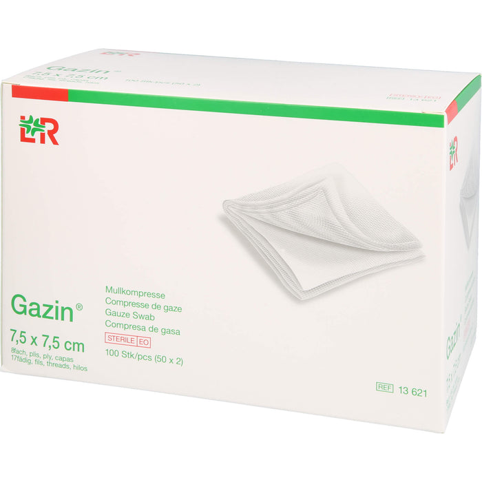 Gazin Kompressen steril 7,5x7,5cm, 100 pc Compresses