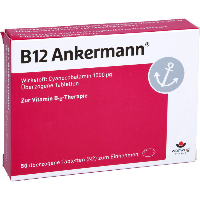 B12 Ankermann Tabletten, 50 pcs. Tablets