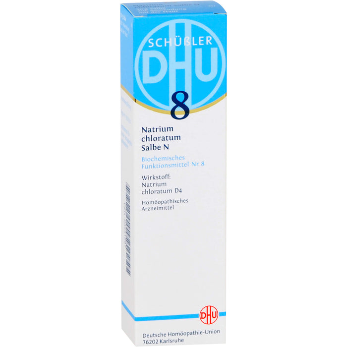 DHU Schüßler-Salz Nr. 8 Natrium chloratum D4 – Das Mineralsalz des Flüssigkeitshaushalts – das Original, 50 g Salbe