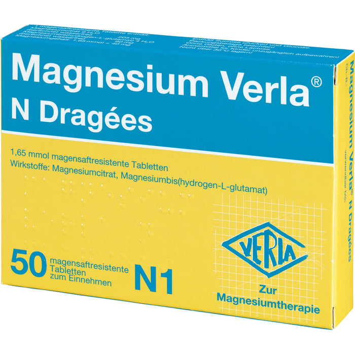 Magnesium Verla N Dragees, 50 pcs. Tablets