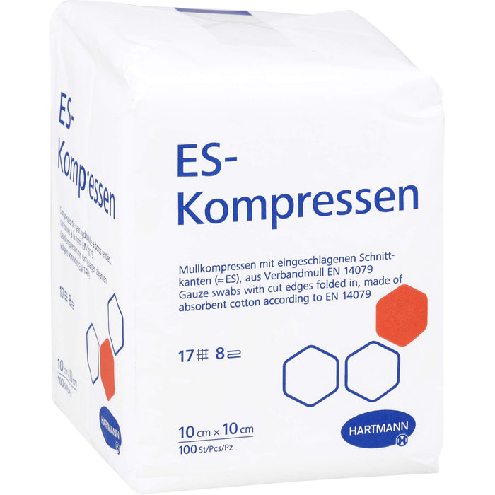 ES-KOMPRESSEN unsteril 10x10cm 8f CPC, 100 St KOM