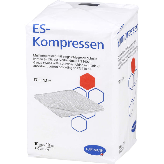 ES-KOMPRESSEN unsteril 10x10cm 12f CPC, 100 St KOM