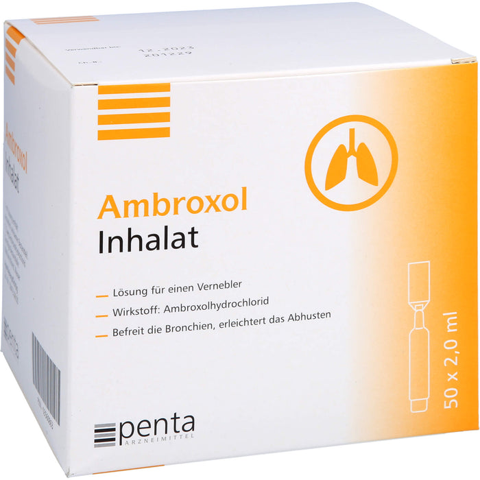 Penta Arzneimittel Ambroxol Inhalat Ein-Dosis-Behältnisse mit je 2 ml Lösung, 50 pc Récipients à dose unique