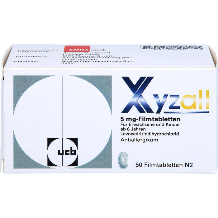 Xyzall 5 mg Emra Filmtabletten, 50 St FTA