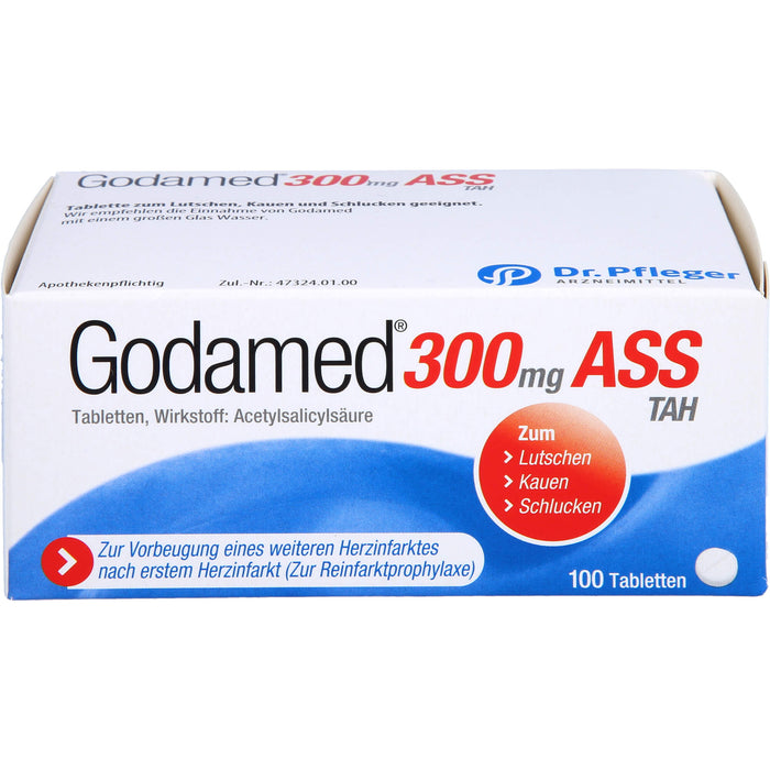 Godamed 300 mg ASS TAH Tabletten magenverträglicher Herzschutz, 100 pc Tablettes