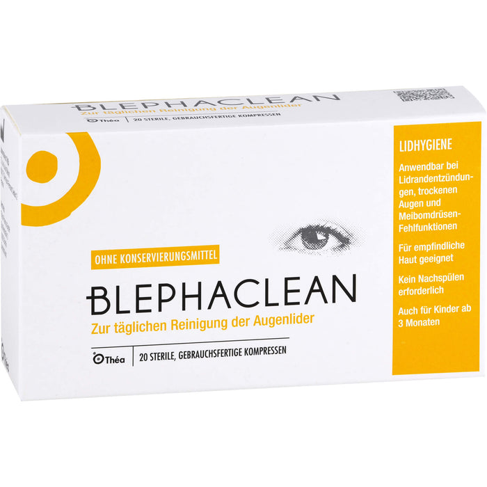 BLEPHACLEAN sterile Kompressen zur Lidreinigung, 20 pc Compresses