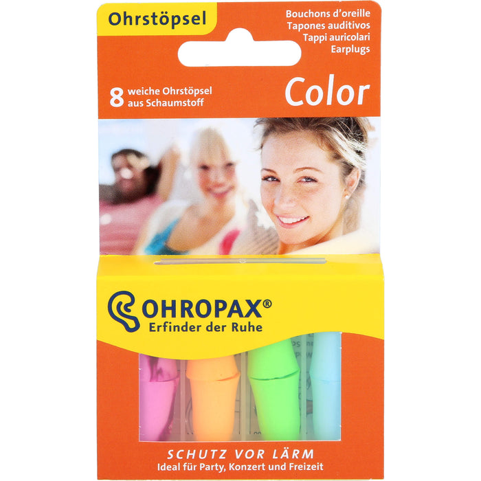 OHROPAX Color Ohrstöpsel Schaumstoff, 8 St. Ohrstöpsel