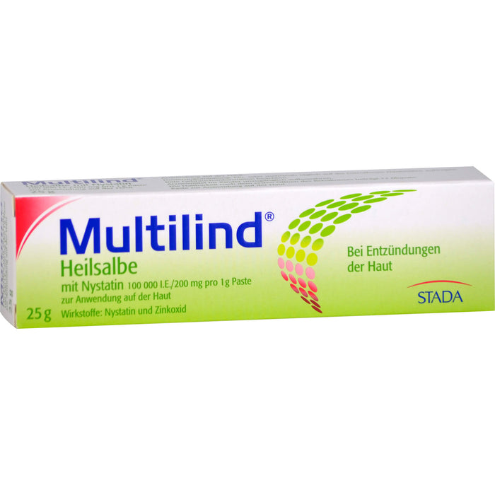 Multilind Heilsalbe mit Nystatin bei Entzündungen der Haut, 25 g Cream