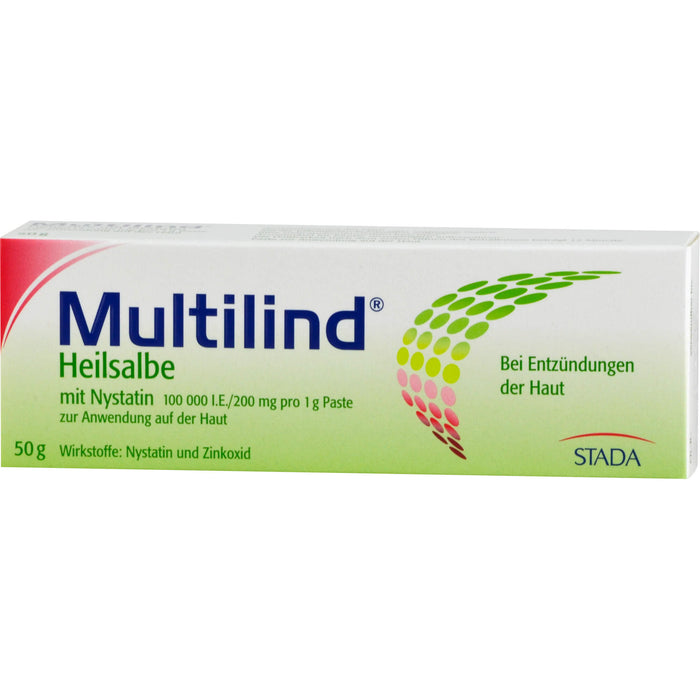 Multilind Heilsalbe mit Nystatin bei Entzündungen der Haut, 50 g Crème