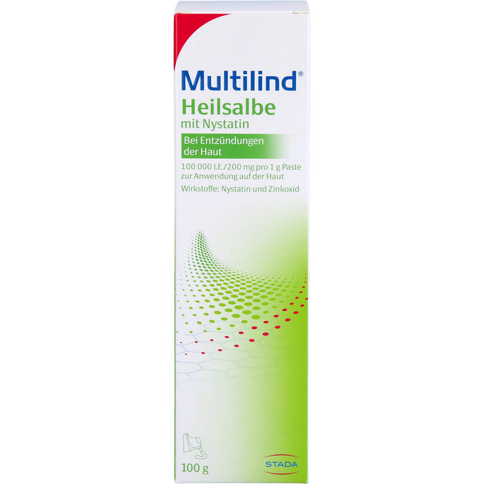 Multilind Heilsalbe mit Nystatin bei Entzündungen der Haut, 100 g Cream