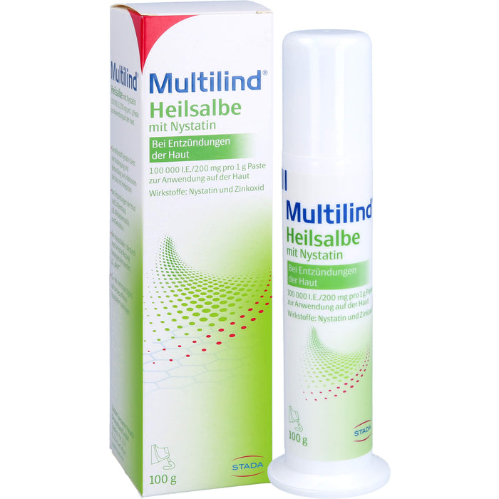 Multilind Heilsalbe mit Nystatin bei Entzündungen der Haut, 100 g Cream