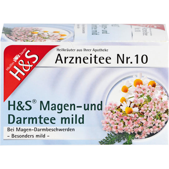 H&S Arzneitee Nr. 10 Magen- und Darmtee mild, 20 pcs. Filter bag