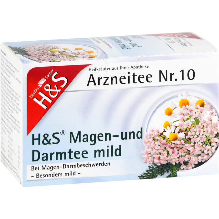 H&S Arzneitee Nr. 10 Magen- und Darmtee mild, 20 pcs. Filter bag