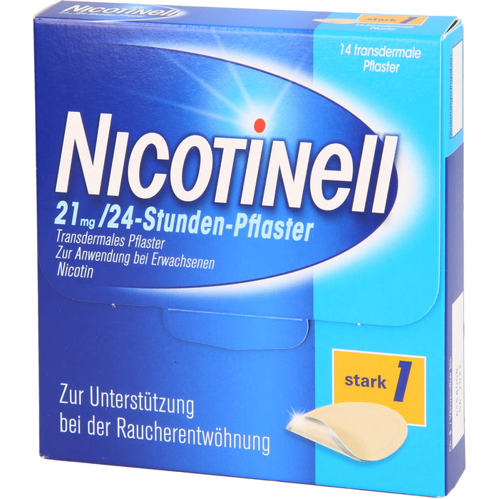 Nicotinell 21 mg/24-Stunden-Pflaster zur Unterstützung bei der Raucherentwöhnung, 14 St. Pflaster