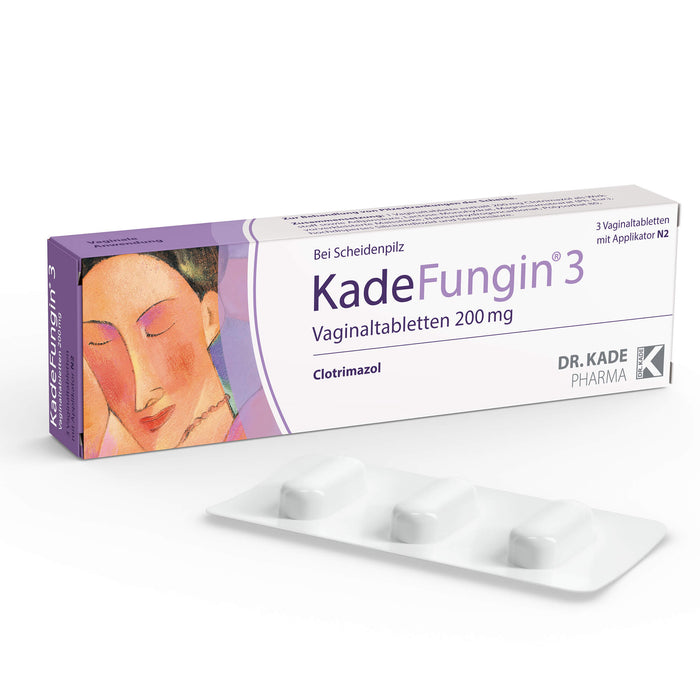 KadeFungin 3 Vaginaltabletten mit Applikator, 3 pcs. Tablets