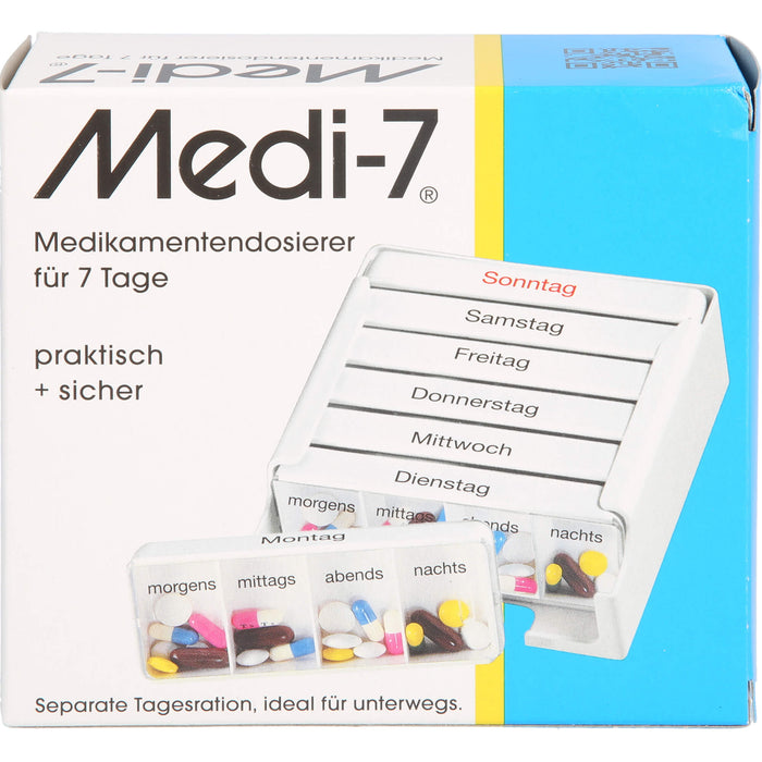 Medi-7 Medikamentendosierer für 7 Tage Tablettenbox, 1 pc Boîte