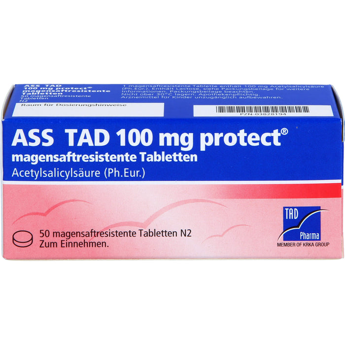 ASS TAD 100 mg protect Tabletten, 50 pc Tablettes