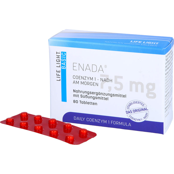 LIFE LIGHT Enada Coenzym 1 NADH Tabletten, 80 pcs. Tablets